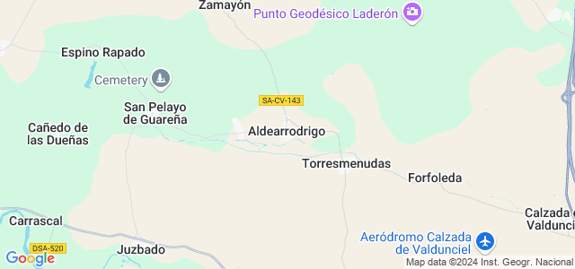 Mapa de Aldearrodrigo