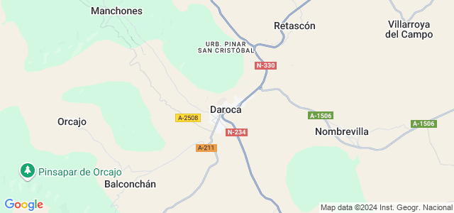 Mapa de Daroca