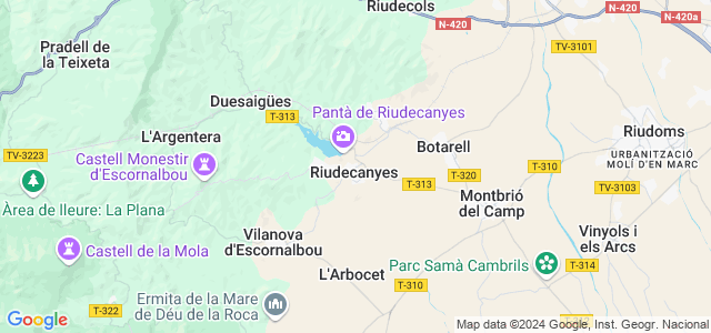 Mapa de Riudecanyes