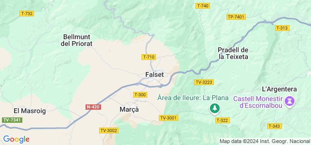 Mapa de Falset