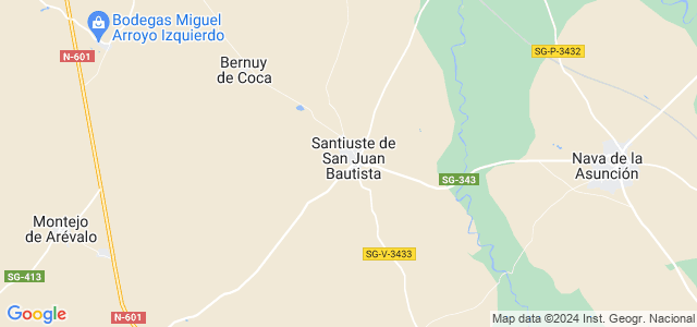 Mapa de Santiuste de San Juan Bautista