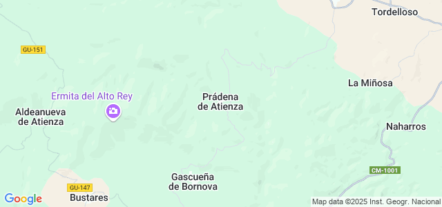 Mapa de Prádena de Atienza