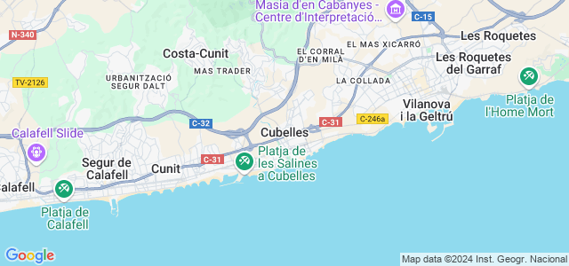 Mapa de Cubelles