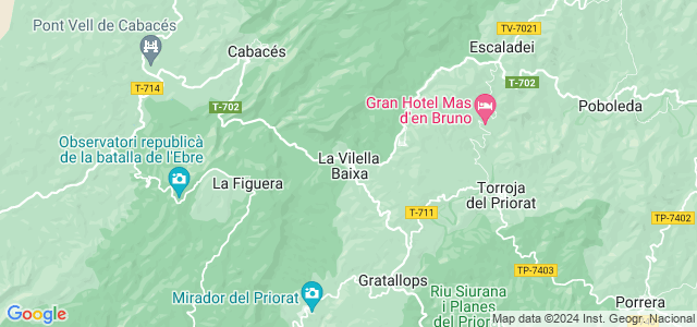 Mapa de Vilella Baixa
