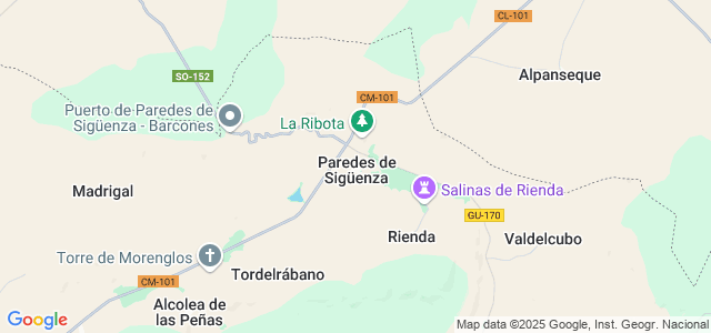 Mapa de Paredes de Sigüenza