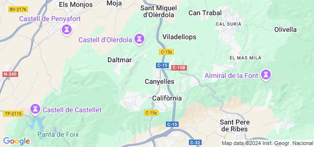 Mapa de Canyelles