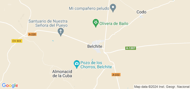 Mapa de Belchite
