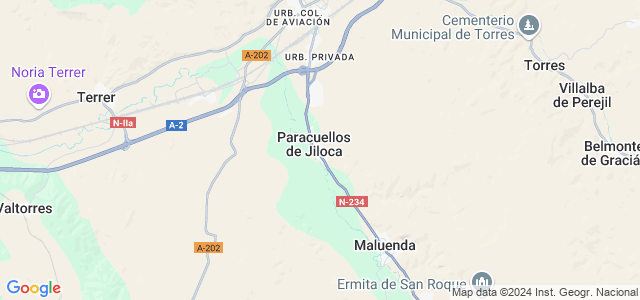 Mapa de Paracuellos de Jiloca