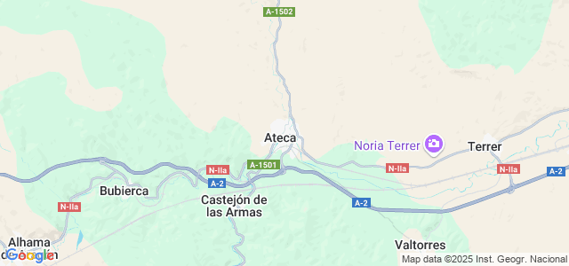 Mapa de Ateca