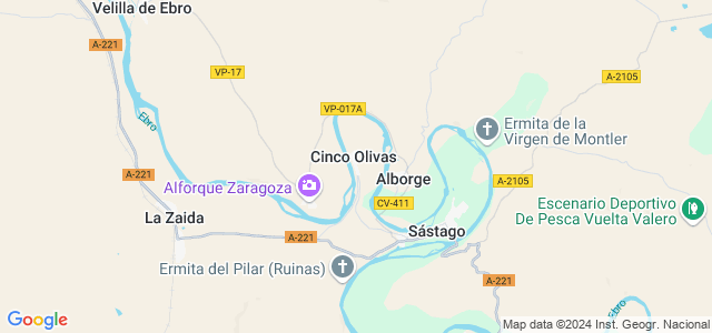 Mapa de Cinco Olivas