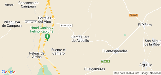 Mapa de Santa Clara de Avedillo
