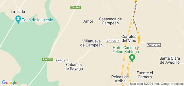 Mapa de Villanueva de Campeán