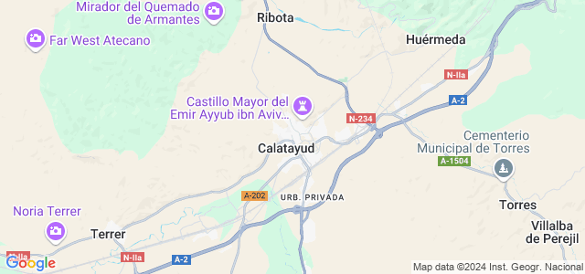 Mapa de Calatayud