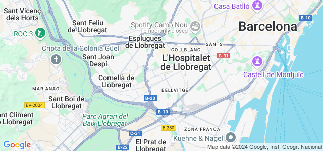 Mapa de Hospitalet de Llobregat