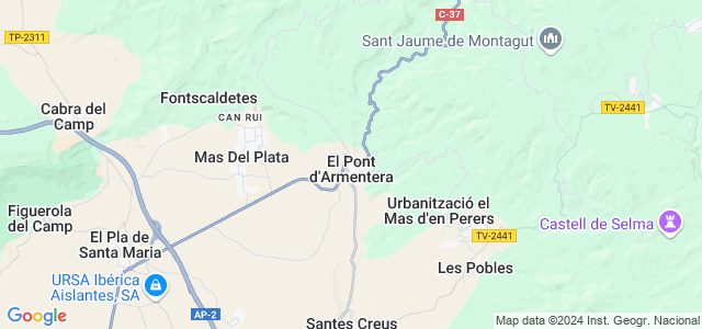 Mapa de Pont dArmentera