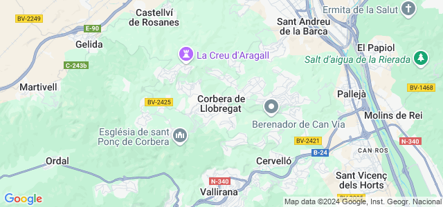 Mapa de Corbera de Llobregat