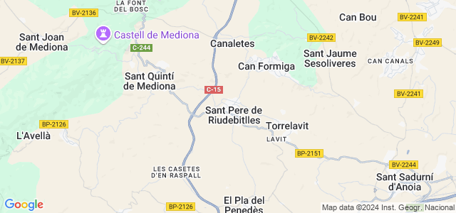 Mapa de Sant Pere de Riudebitlles