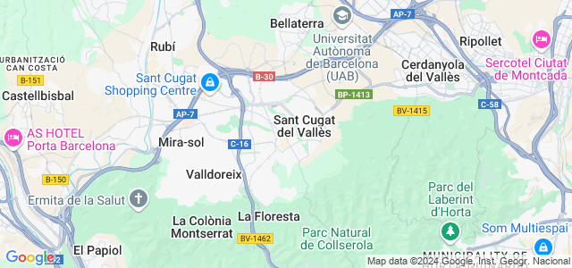 Mapa de Sant Cugat del Vallès