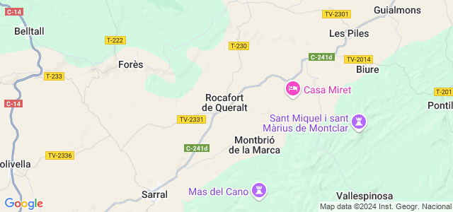 Mapa de Rocafort de Queralt