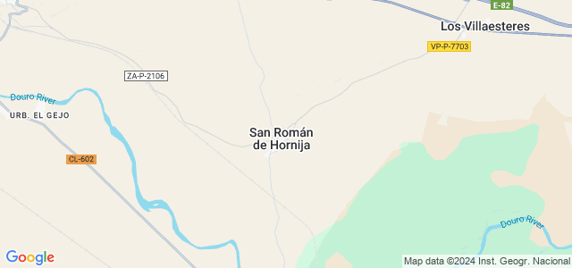 Mapa de San Román de Hornija