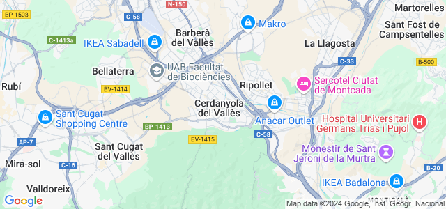 Mapa de Cerdanyola del Vallès