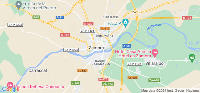 Mapa de Zamora