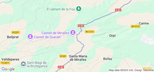 Mapa de Santa Maria de Miralles