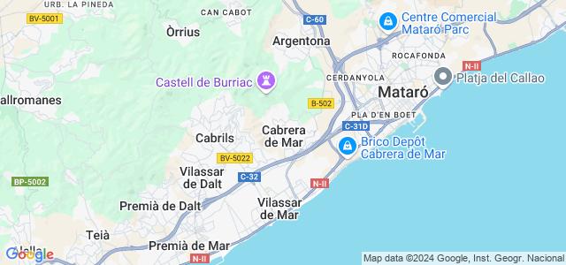 Mapa de Cabrera de Mar