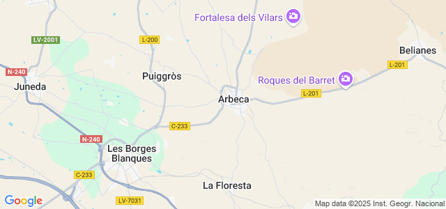 Mapa de Arbeca