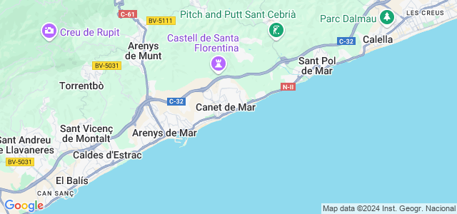 Mapa de Canet de Mar