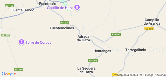 Mapa de Adrada de Haza