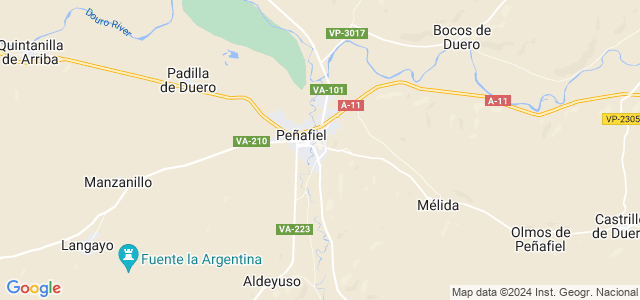 Mapa de Peñafiel
