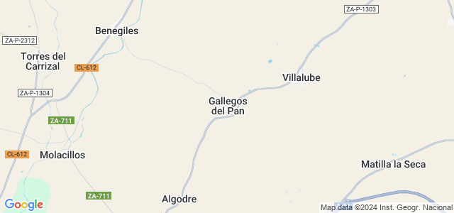 Mapa de Gallegos del Pan