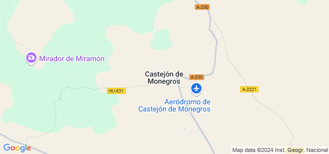 Mapa de Castejón de Monegros