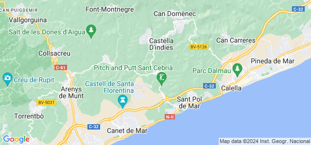 Mapa de Sant Cebrià de Vallalta