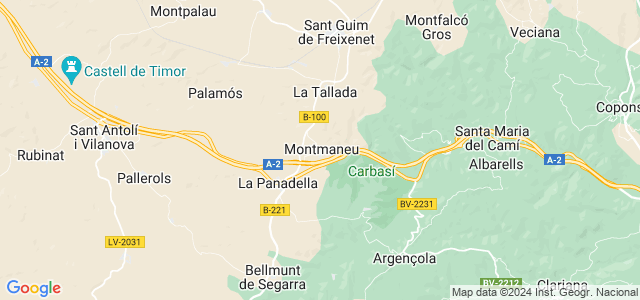 Mapa de Montmaneu