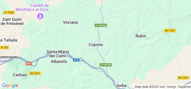 Mapa de Copons