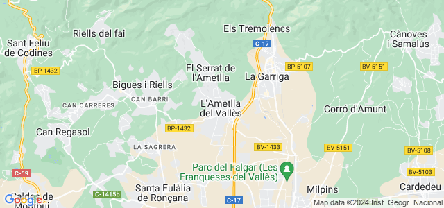 Mapa de Ametlla del Vallès