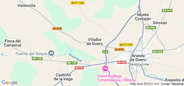 Mapa de Villalba de Duero