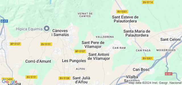 Mapa de Sant Pere de Vilamajor