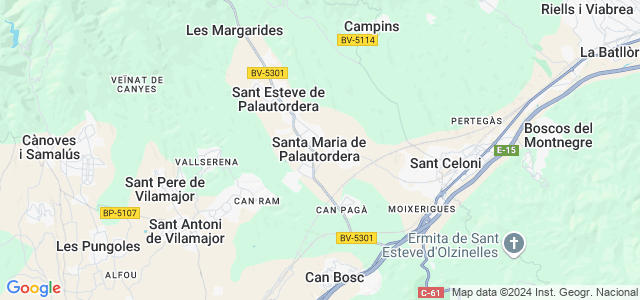 Mapa de Santa Maria de Palautordera