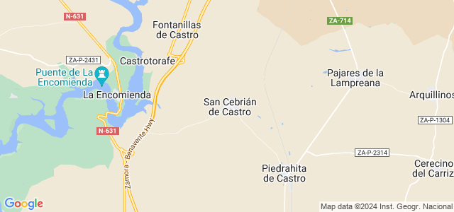 Mapa de San Cebrián de Castro