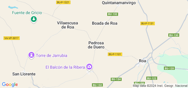 Mapa de Pedrosa de Duero