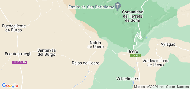 Mapa de Nafría de Ucero