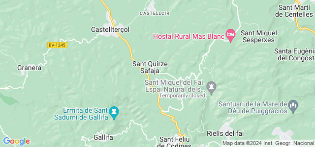 Mapa de Sant Quirze Safaja