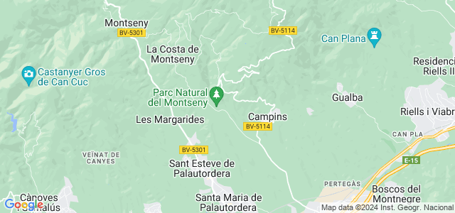 Mapa de Fogars de Montclús