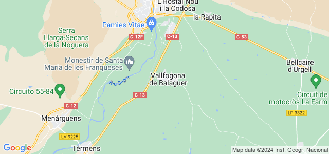 Mapa de Vallfogona de Balaguer