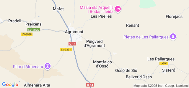 Mapa de Puigverd dAgramunt