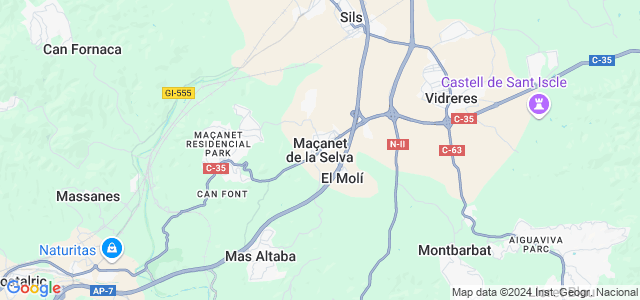 Mapa de Maçanet de la Selva