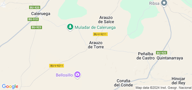 Mapa de Arauzo de Torre